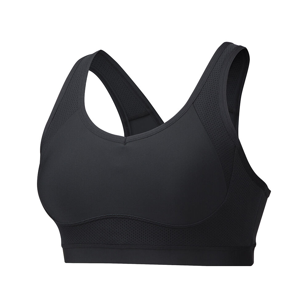 Womens Mizuno Support Running Sports Bra Black Philippines (CQNGKU790)